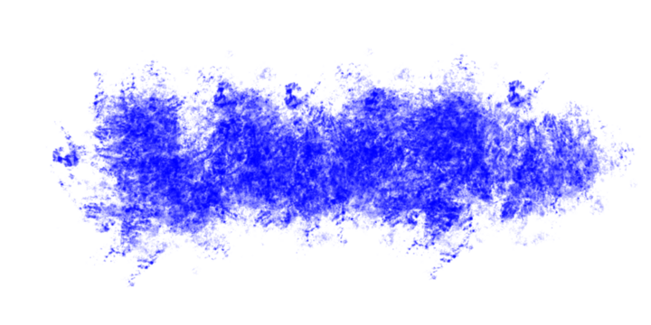 Abstract blue glowing digital mosaic pattern isolated on transparent background