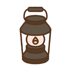 手書き風の単品アイコンイラスト　ランタン