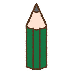 手書き風の単品アイコンイラスト　鉛筆