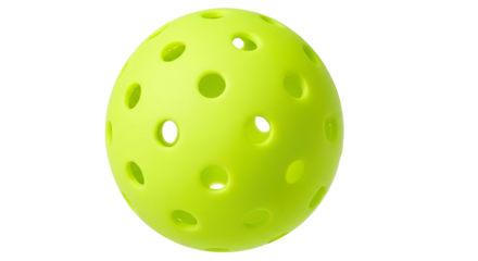 a Green pickleball ball isolated PNG
