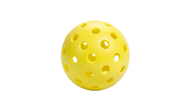an yellow pickleball ball isolated PNG
