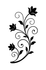 elegant floral swirl ornament