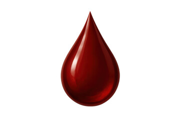 Obraz premium Blood drop symbolizing medical care, health, donation, human body, science, and life on transparent background