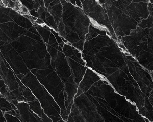 High-Resolution Black Marble Texture: White Veining Luxury Background