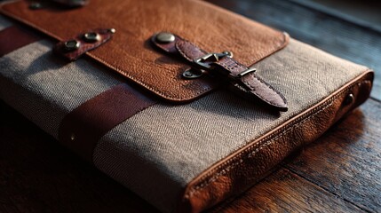 Artisan Leather Portfolio Modern Workspace Photography Rustic Environment Close-Up View Craftsmanship Inspiration