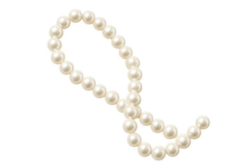 Obraz premium Elegant pearl necklace luxury jewelry accessory transparent background