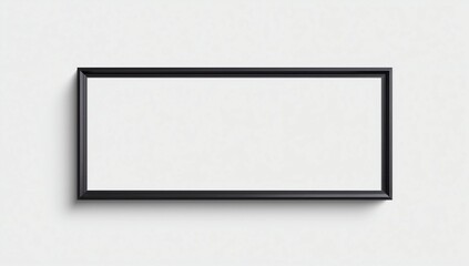 Obraz premium horizontal white photo frame with white field on white background isolated with real shadows