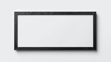 Obraz premium horizontal white photo frame with white field on white background isolated with real shadows