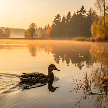 duck on the lake