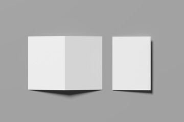 Blank Color A4 Bi-Fold Brochure Mockup