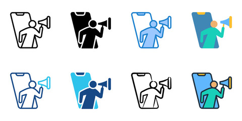 Campaign icon set multiple style collection 
