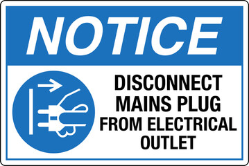053 NOTICE Disconnect Mains P...