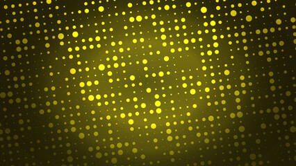 大小さまざまなランダムドット背景（金）