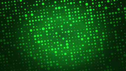 大小さまざまなランダムドット背景（緑）