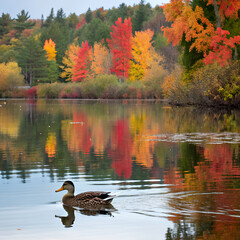 duck on the lake