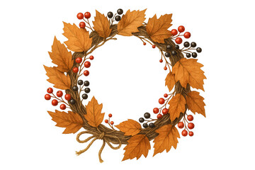 wreath of autumn leaves