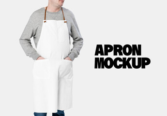 Clean Apron Mockup Design PSD