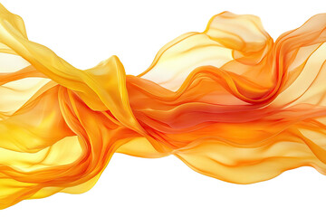 Flowing orange fabric, ethereal and light