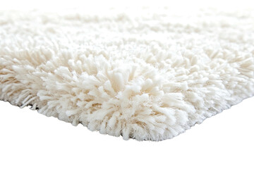 Cream shag rug, texture closeup