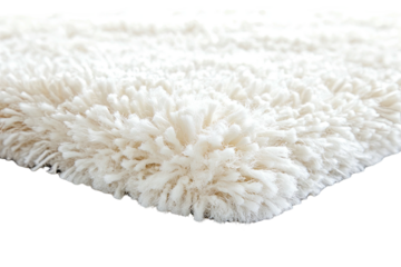 Cream shag rug, texture closeup