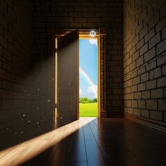 Open Door to a Bright Future - Hope and Opportunity.