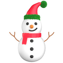 Snowman Mini 3D Illustration