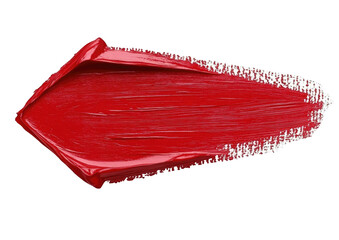 Stroke of glossy red paint, angled