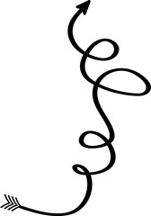 Fototapeta premium Arrow curve line decoration