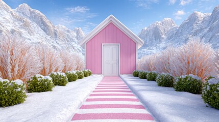 A candy-themed North Pole train station with elves boarding