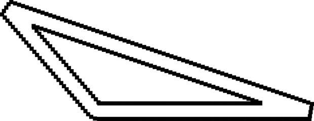 Triangle pixel geometric 8 bits