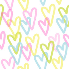 Valentine Loving hearts Seamless pattern Design