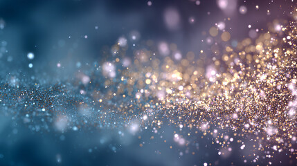 Shiny christmas glitter. Glowing sparkle and magic light particles on transparent texture. Festive design for holiday celebration, card background, or fantasy flare.