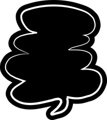 Black speech bubble, dialog, talk, speech, think