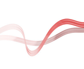 abstract red wave