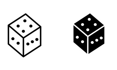 dice set icon isolated on white background