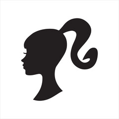woman head silhouette profile icon illustration vector design