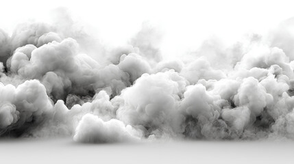 Steam boiling rising effect on white backgrounds 3d illustrations Stock Illustration
