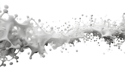 Steam ozone mass flowing cutout white backgrounds 3d illustrations Stock Illustration