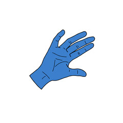 Obraz premium Sapphire Hand Amidst Inky Darkness