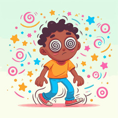 Illustration of a man having a headache