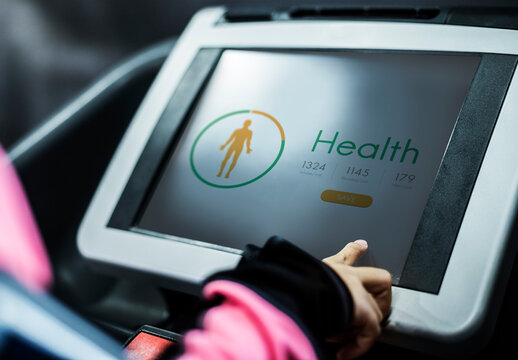 Health Tracking Device Interface Mockup PSD