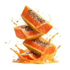 Fresh Papaya Layers and Condensed Milk Splash