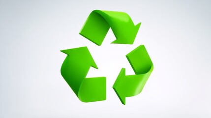 Obraz premium Vibrant green recal symbol emblem high quality digital graphic design for abstract iconography.