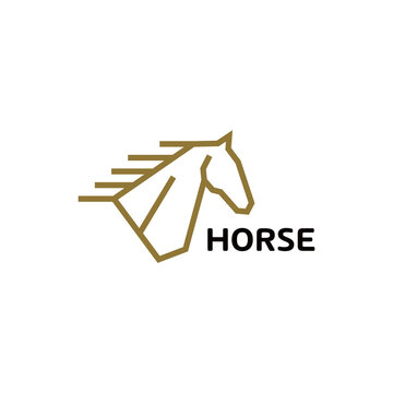 horse logo with modern and geometric design