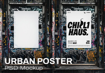 Urban Poster Mockup Design PSD