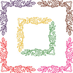 Beautiful colorful flower art and mandala vector design