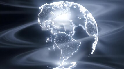 Abstract digital depiction of human head with globe inside - Powered by Adobe