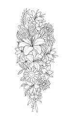 Fototapeta premium hand drawn flower