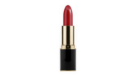 Red lipstick isolated on transparent background, a beauty essential for makeup lovers