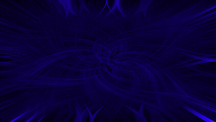 A dark blue digital image with a layered structure resembling a flow of energy centered in the center. The visual effect creates a mysterious, deep, and serene feel, resembling a cosmic energy field r